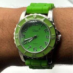 Green & Silver Vivani Men's Watch